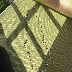 JCREW Double stranded pearl long necklace. Amazing worn condition, Beautiful